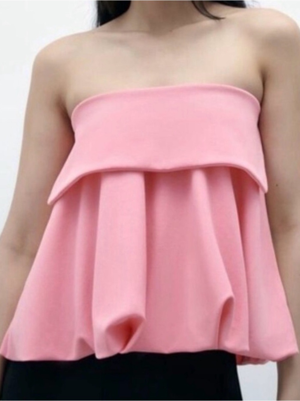 Zara Bubble Bandeau Top Women’s Size Medium